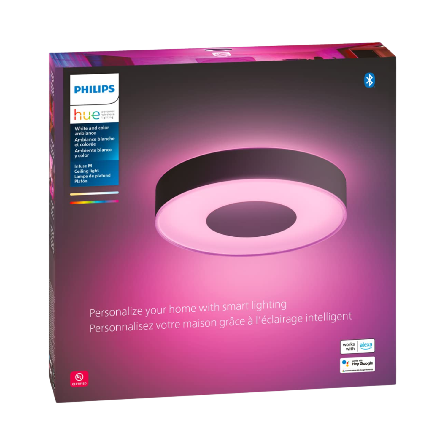 Luminária Led 33,5W Rgbw 38Cm Dim Infuse Preta Philips Hue