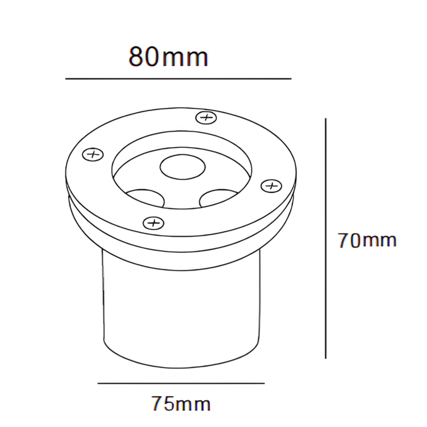 Luminaria De Solo 3W 3000K 240Lm 30° 8Cm Uplight Ledvance