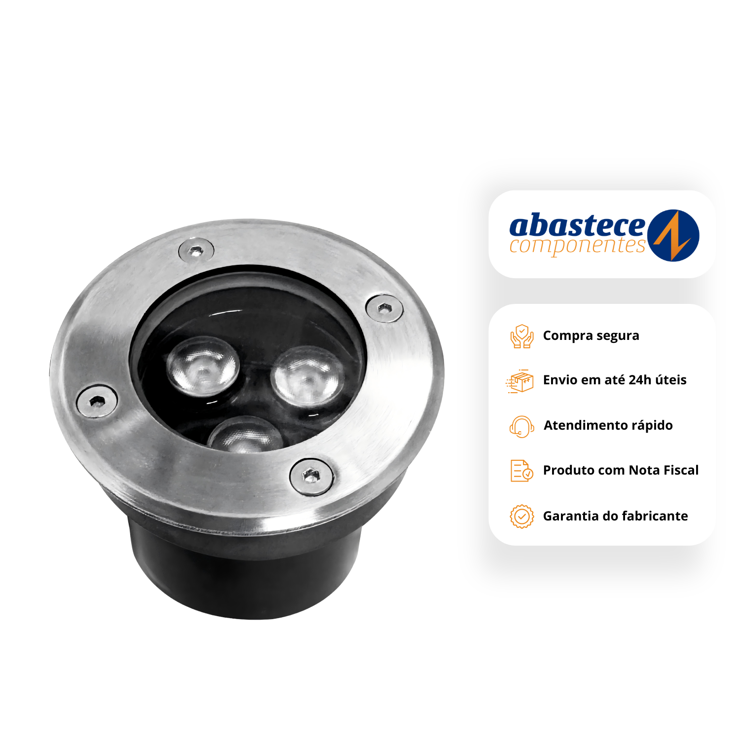 Luminaria De Solo 3W 3000K 240Lm 30° 8Cm Uplight Ledvance