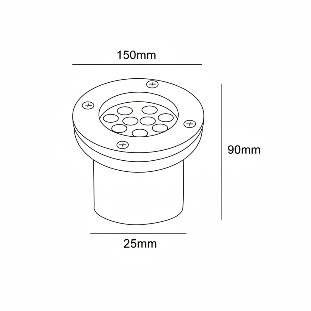 Luminaria Solo 10W 3000K 800Lm 30° 15Cm Uplight Ledvance