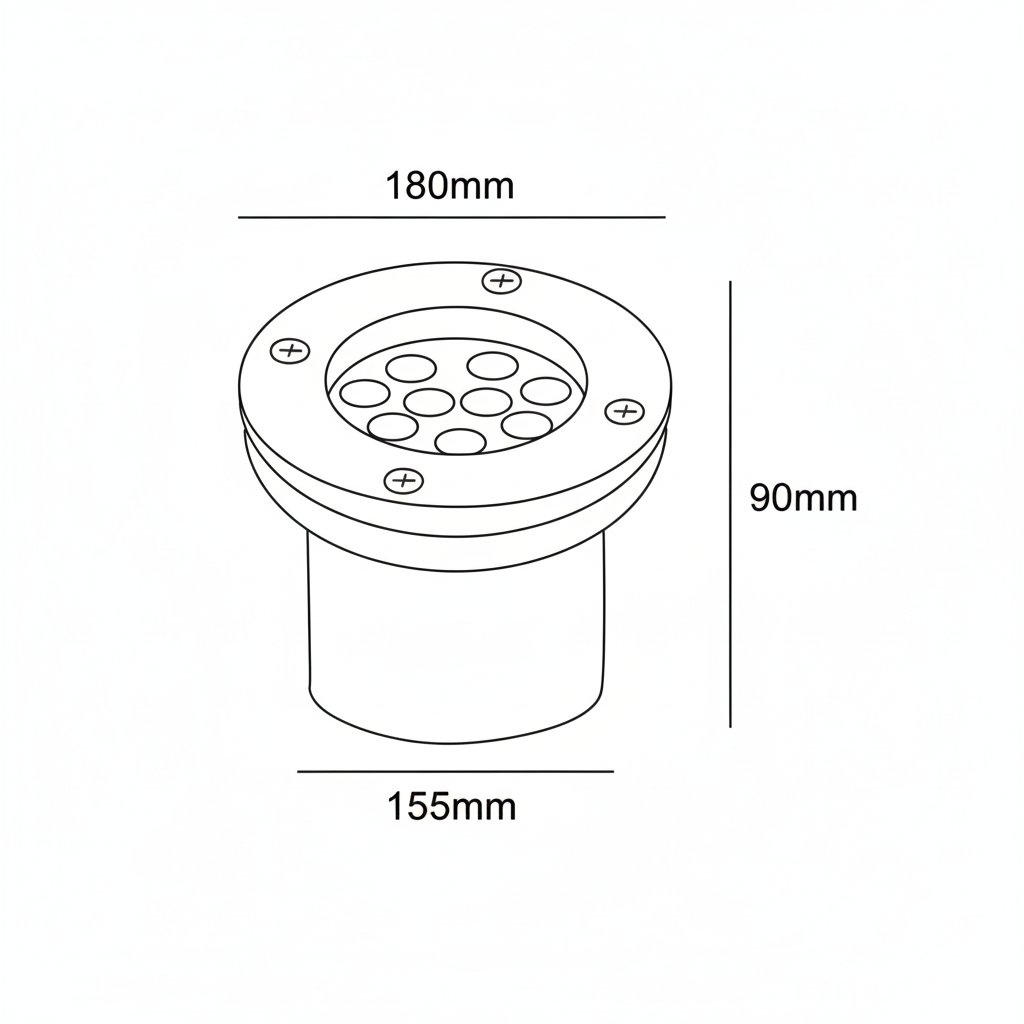 Luminaria Led Solo 15W 3000K 1200Lm 14°10Cm Uplight Ledvance