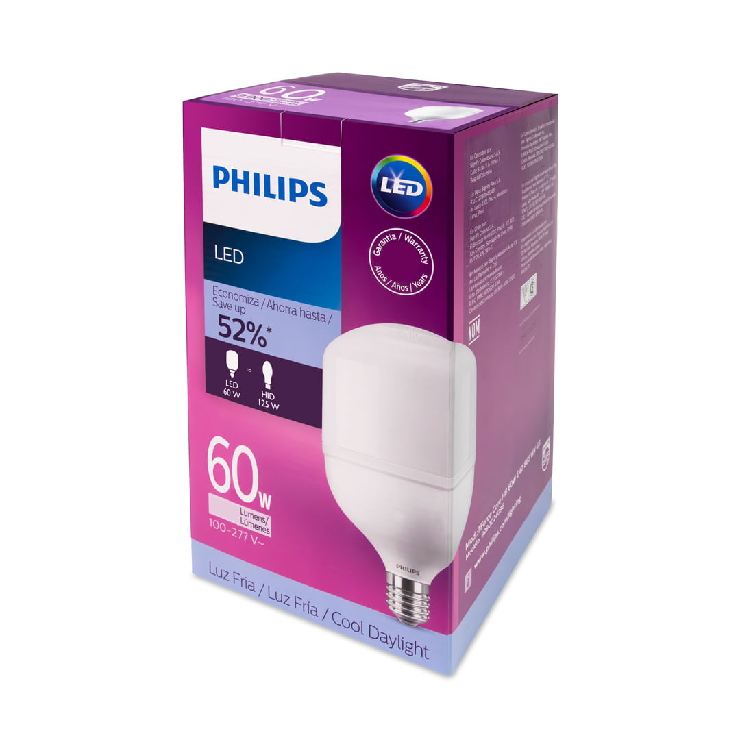 Lampada Led Hb Core Hb T140 60W 6500K 5000Lm E40 Philips