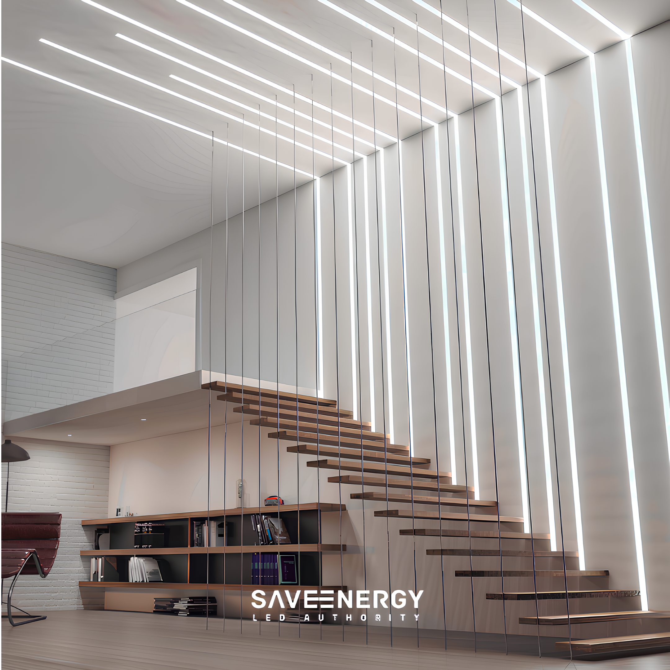 Perfil Led Embutir Para Fita Led 1M Branco Save energy