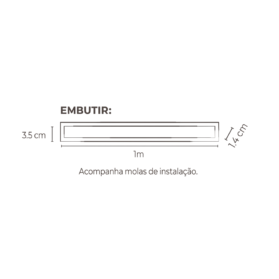 Perfil de Led Lighting IP40 1M Bivolt 300005011 Saveenergy