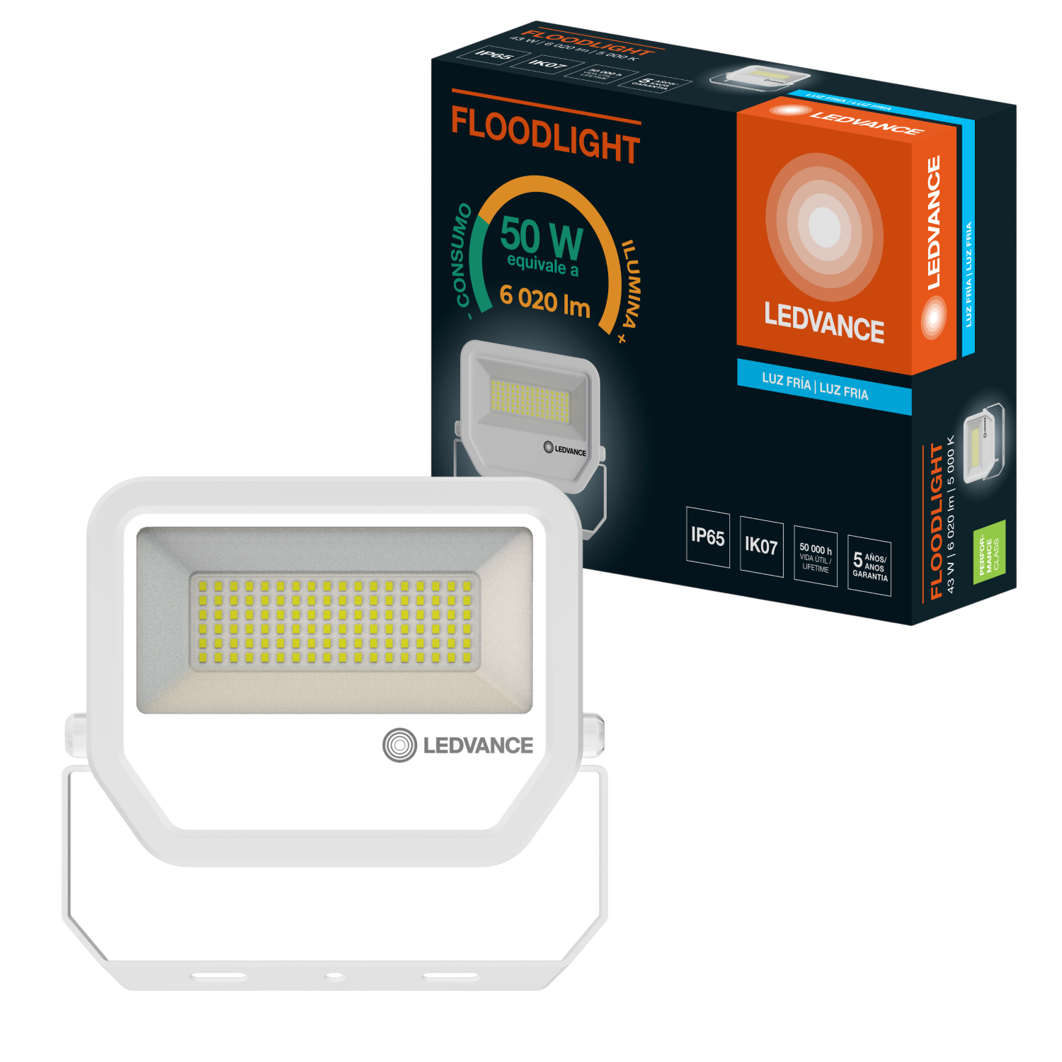 Refletor Led Floodlight Pfm Br 43W 5000K 6020lm Ip65 Bivolt Ledvance