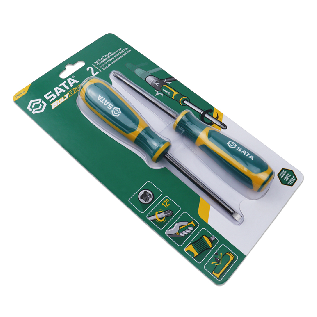 Jogo Extrator Impacto Fenda/Phillips 2 Peças ST09140G Sata