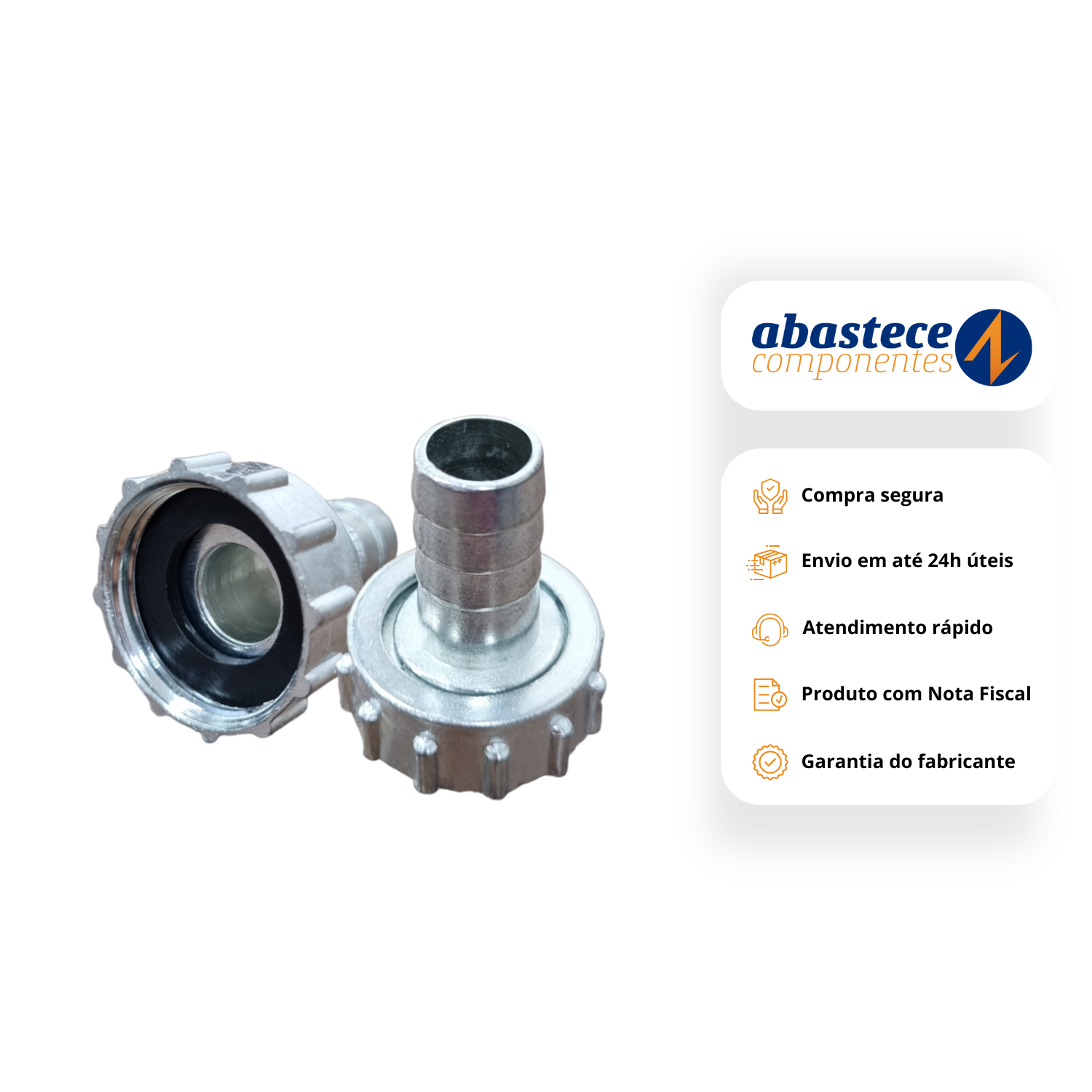 Bico De Torneira Zamac 11833E Rosca 3/4" Espiga 1/2" Garden