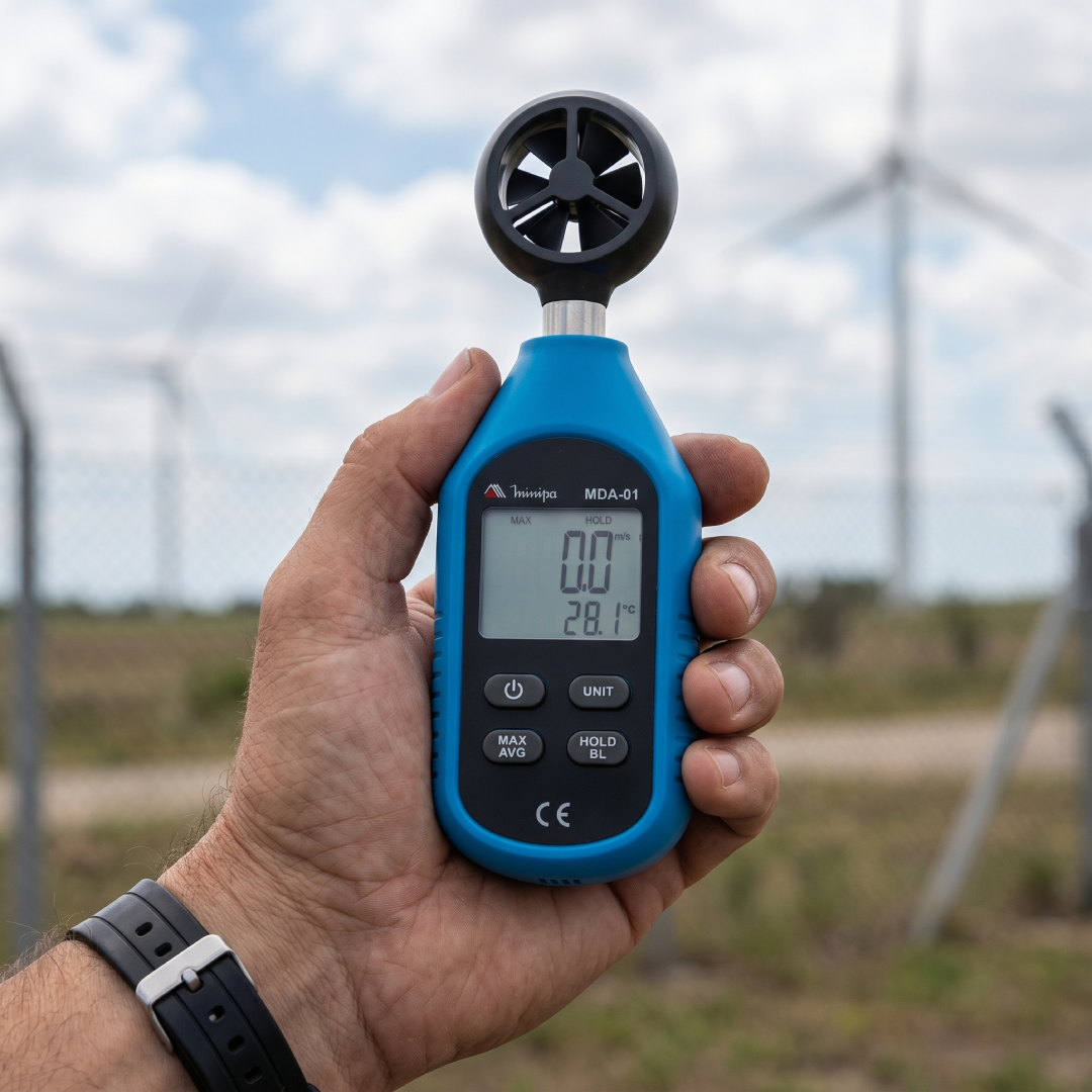 Mini Anemômetro Digital Portátil MDA-01 Minipa