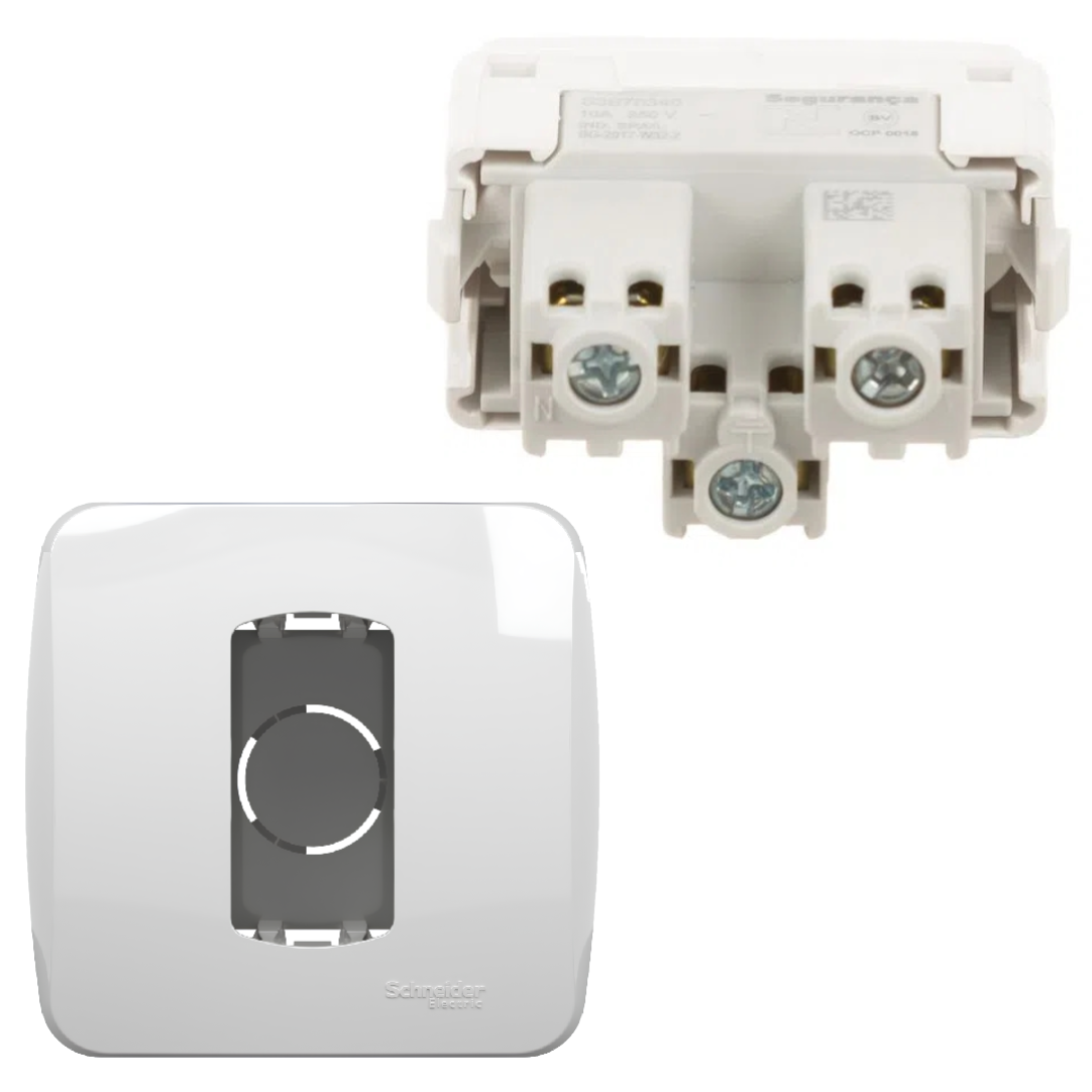 Caixa Sobrepor + Modulo Tomada 2P+T 10A 250V Miluz Schneider
