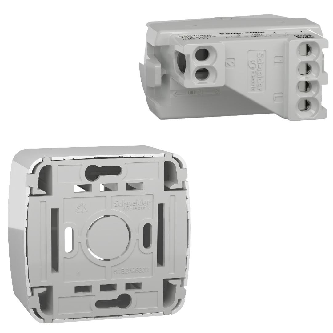 Caixa Sobrepor + Modulo Pulsador Campainha Miluz Schneider