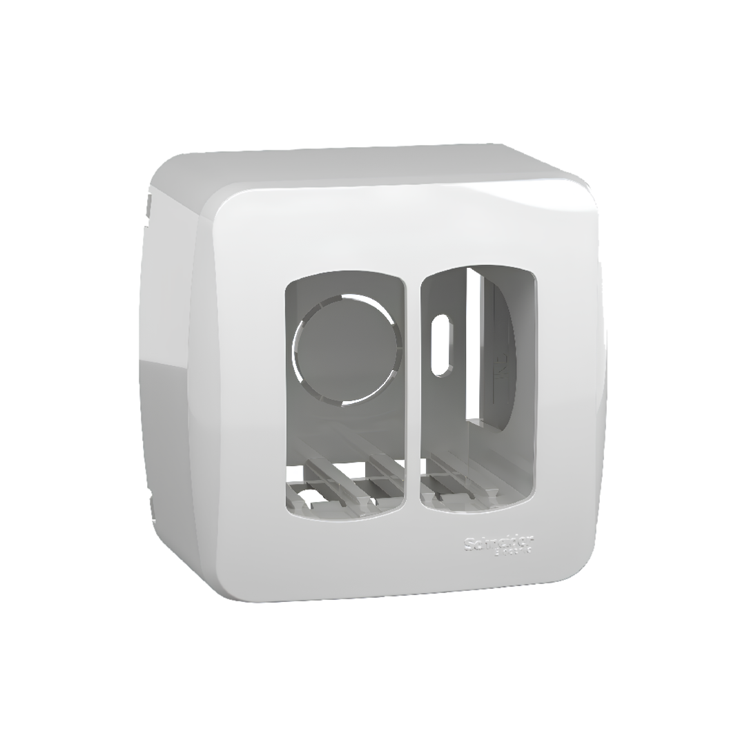Caixa Sobrepor + 2 Modulos Interruptores 10A Miluz Schneider