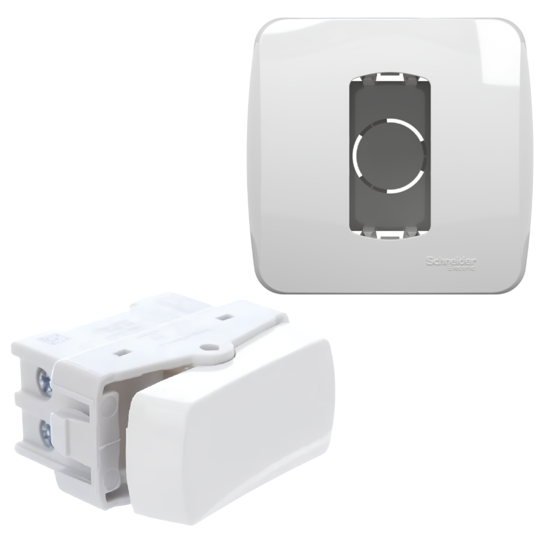 Caixa Sobrepor + Modulo Interruptor 10A 250V Miluz Schneider