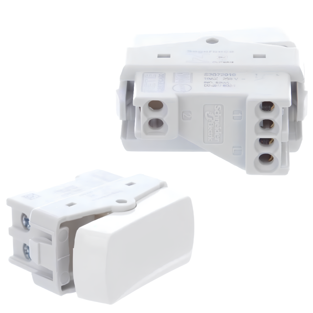 Caixa Sobrepor + Modulo Interruptor 10A 250V Miluz Schneider