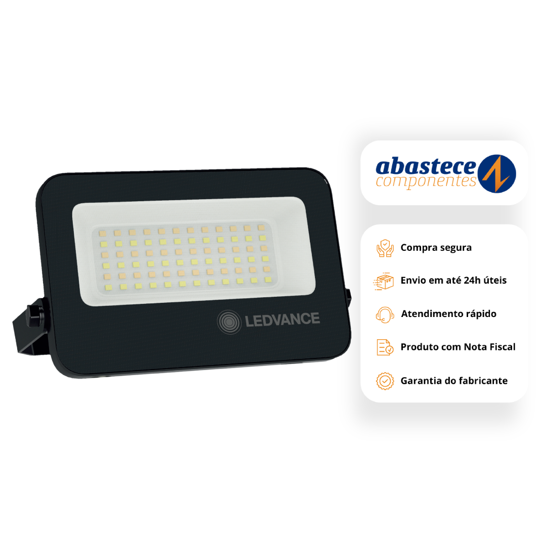 Refletor LED 30W 3CCT 3000lm Ip66 Compact G2 Preto Ledvance