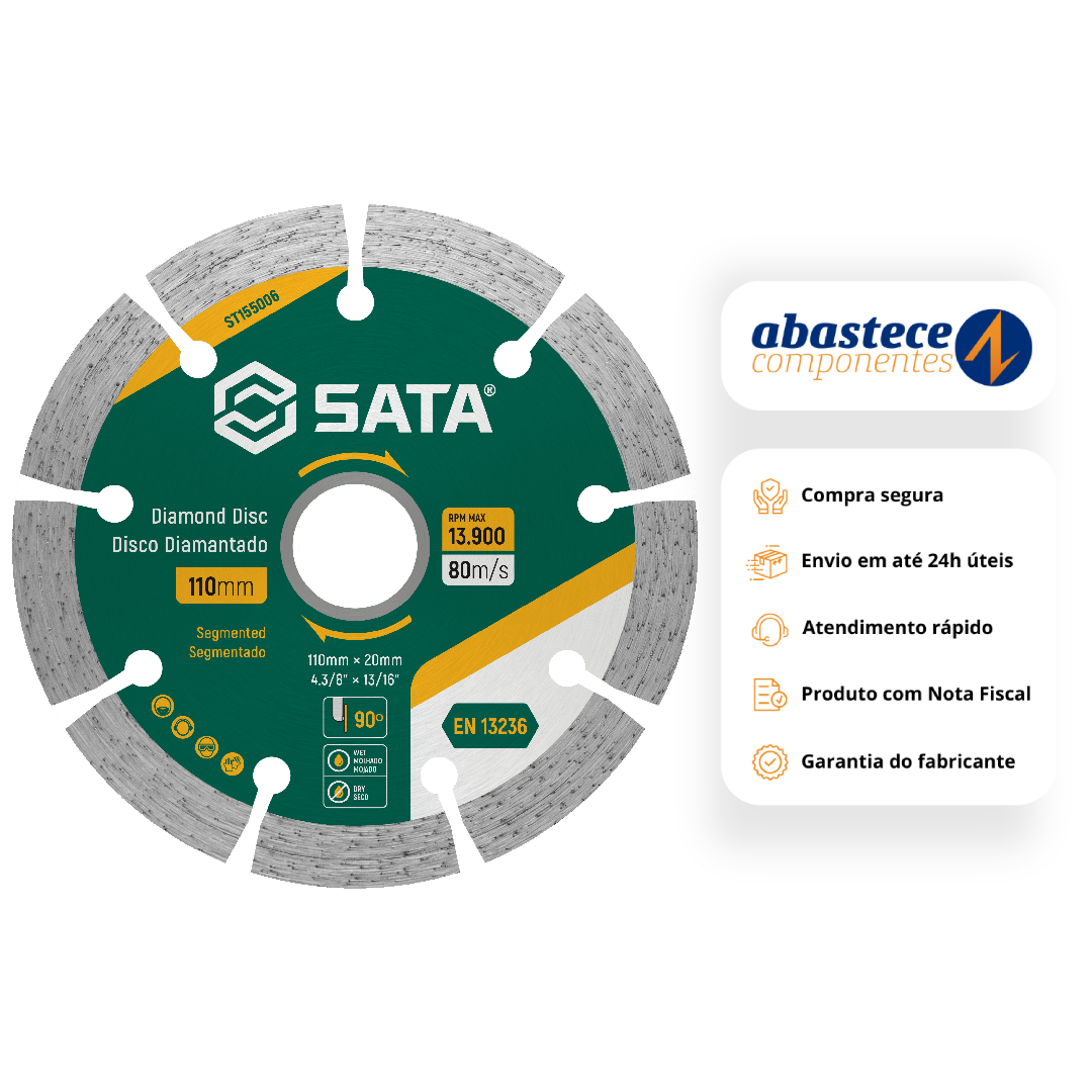 Disco Corte Diamantado 110Mm ST155006 Sata