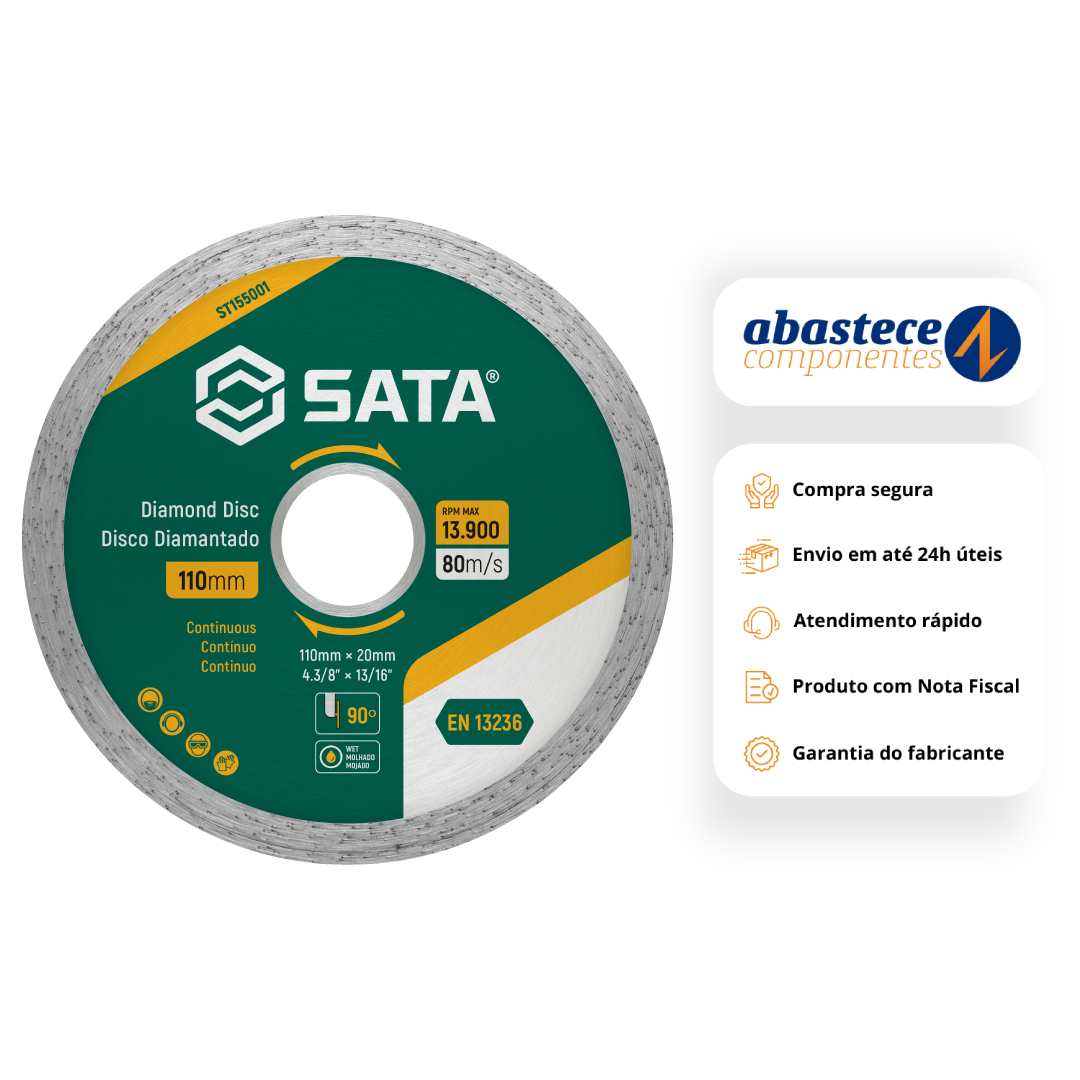 Disco De Corte Diamantado Contínuo 110Mm  St155001 Sata