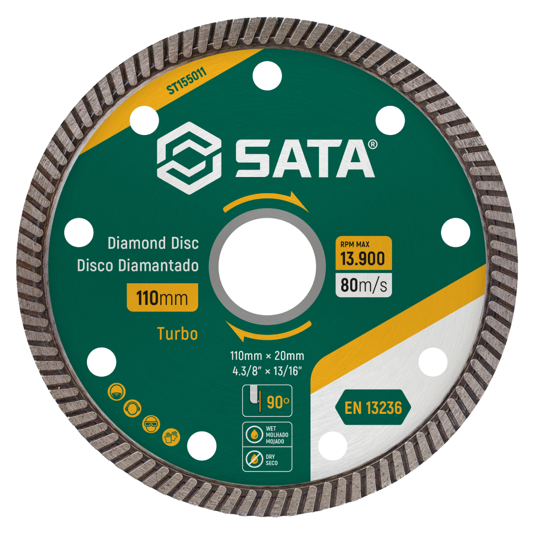 Disco De Corte Diamantado Turbo 110Mm St155011 Sata