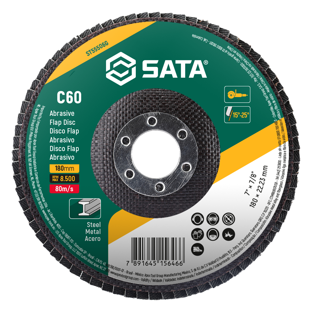 Disco Flap Abrasivo Metal 7" C60 St55506g Sata