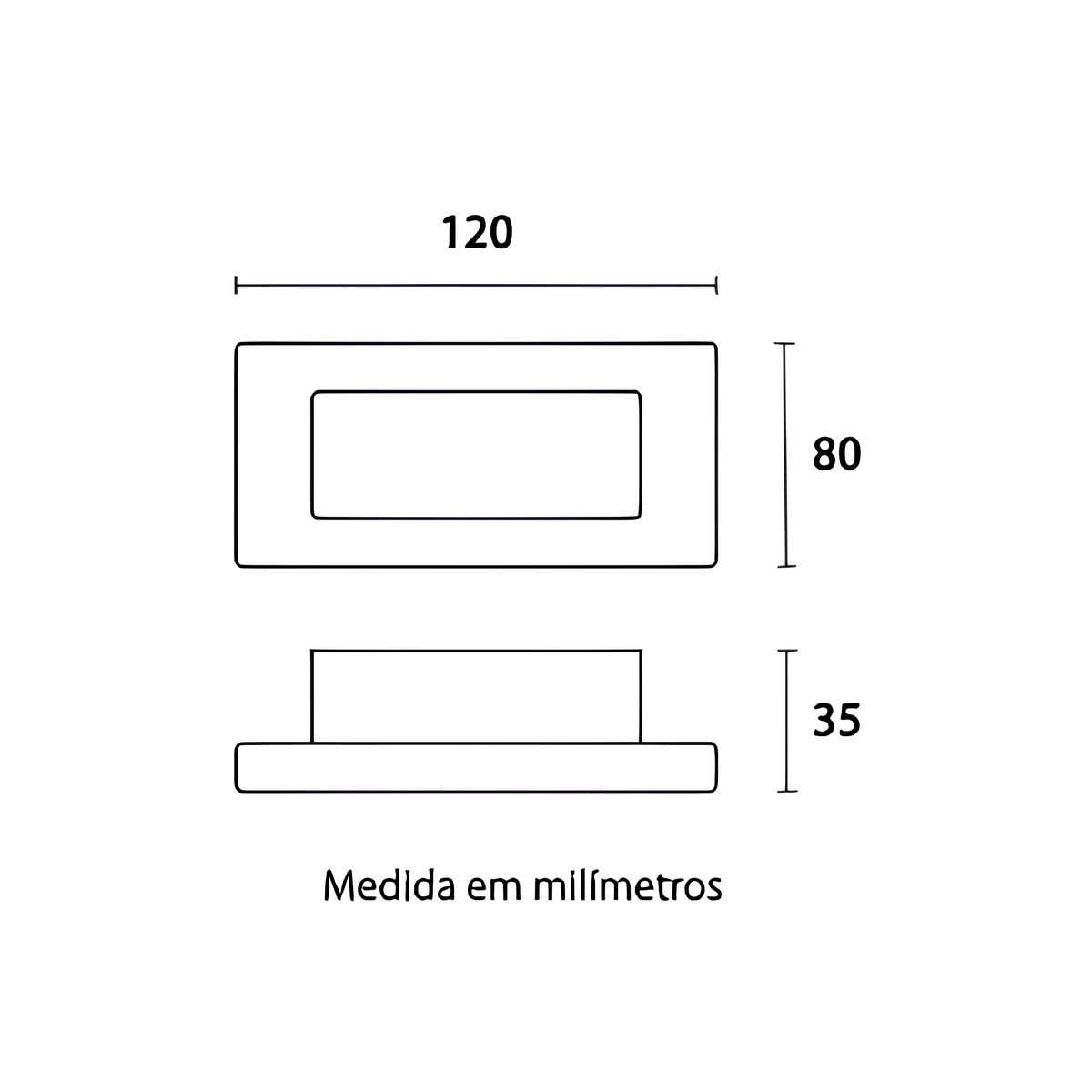 Balizador LED Elegance 2W 6500K 120lm 4x2 Br 181451374 Avant