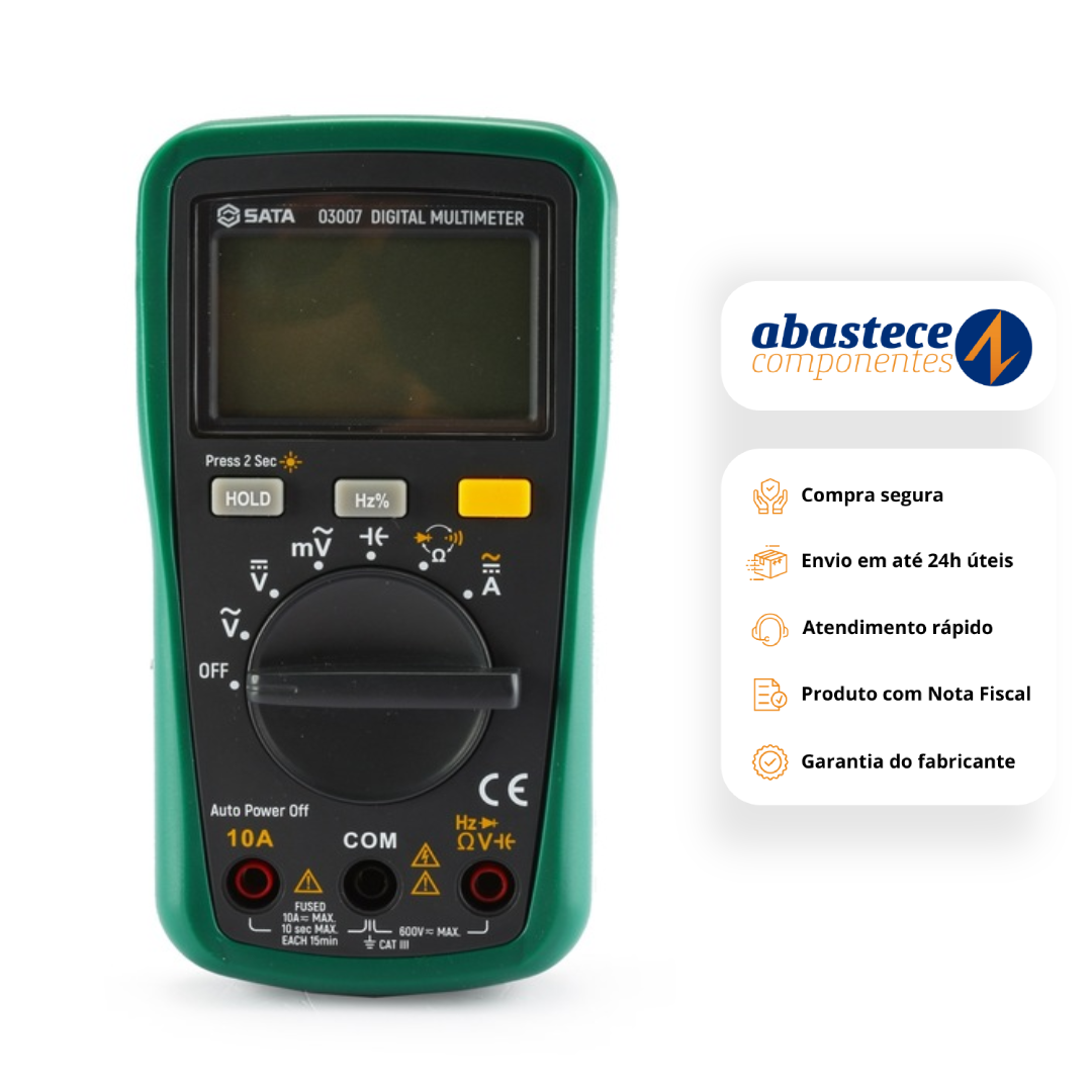 Mini Multimetro Digital Medicao De Frequencia St03007 Sata