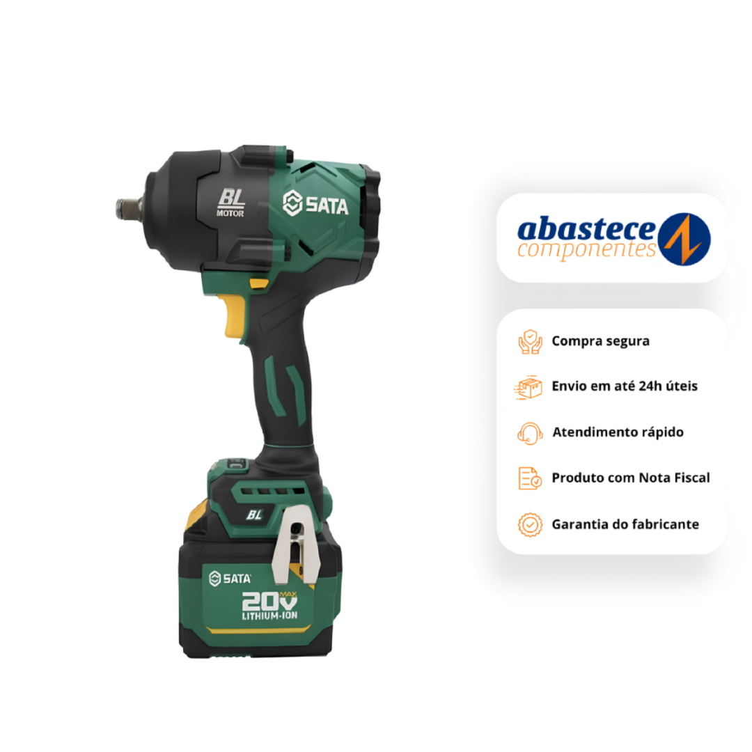 Chave De Impacto Brushless Bateria 20V 1100Nm St151076 Sata