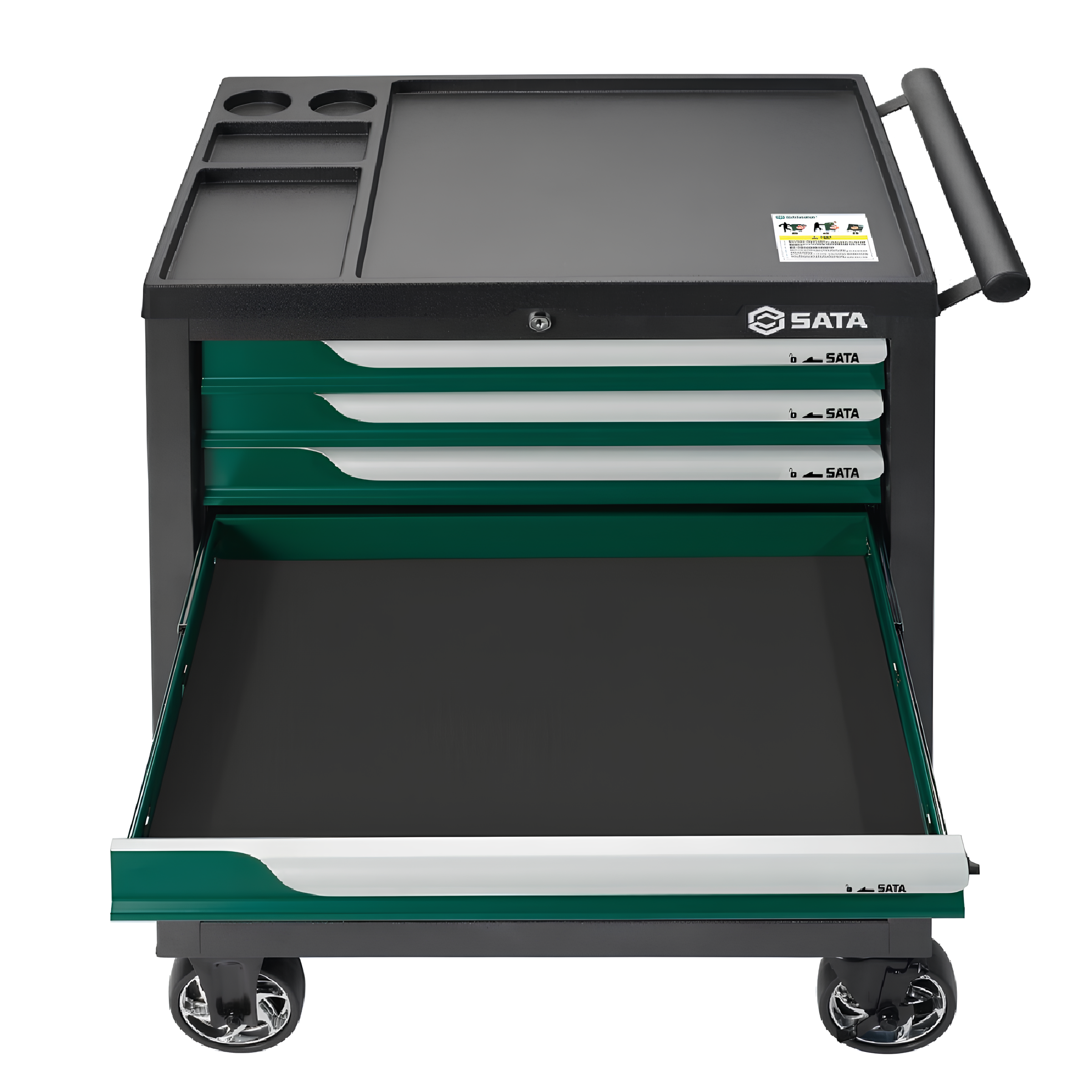Carrinho Para Ferramentas 7 Gavetas Cor Verde St95126g Sata
