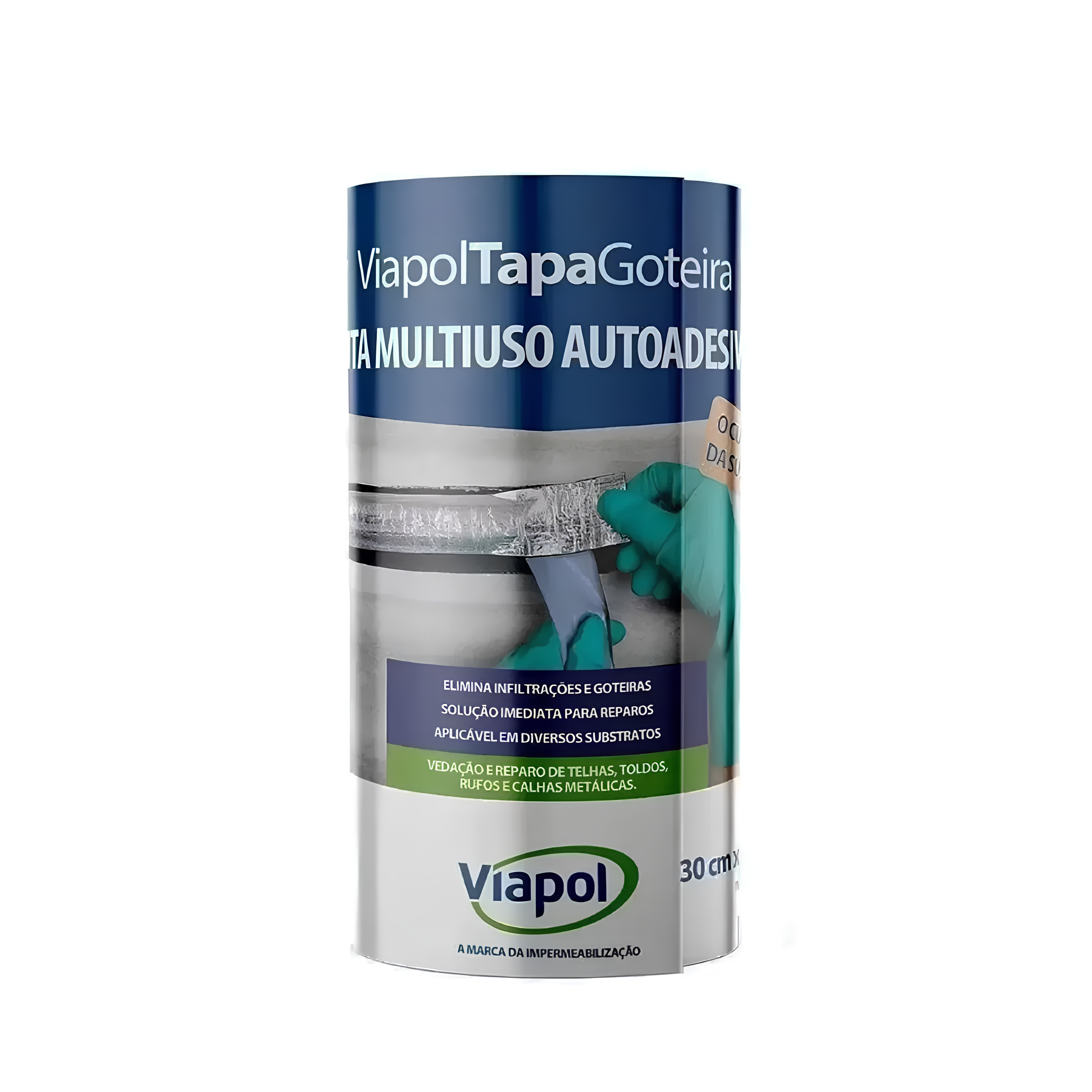 Fita Multiuso Manta Asfáltica Tapa Goteira 30Cm X 10M V06113235 Viapol