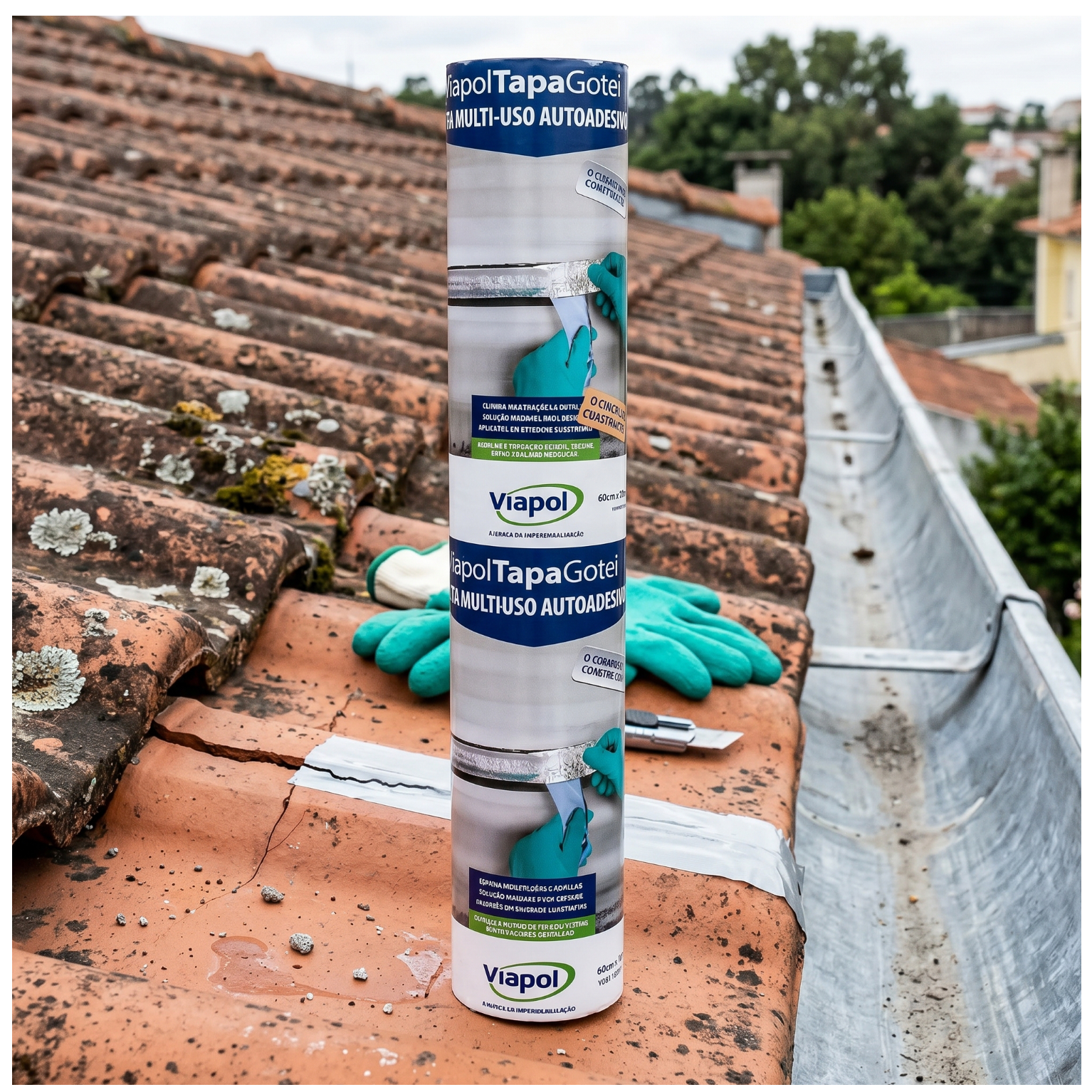 Fita Multiuso Manta Asfáltica Tapa Goteira 60Cm X 10M V06116797 Viapol