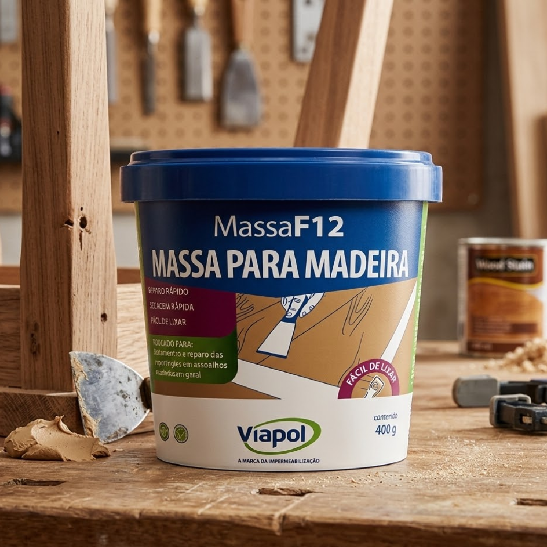 Massa Para Madeira Imbuia Mf12 400Gr V0210636 Viapol