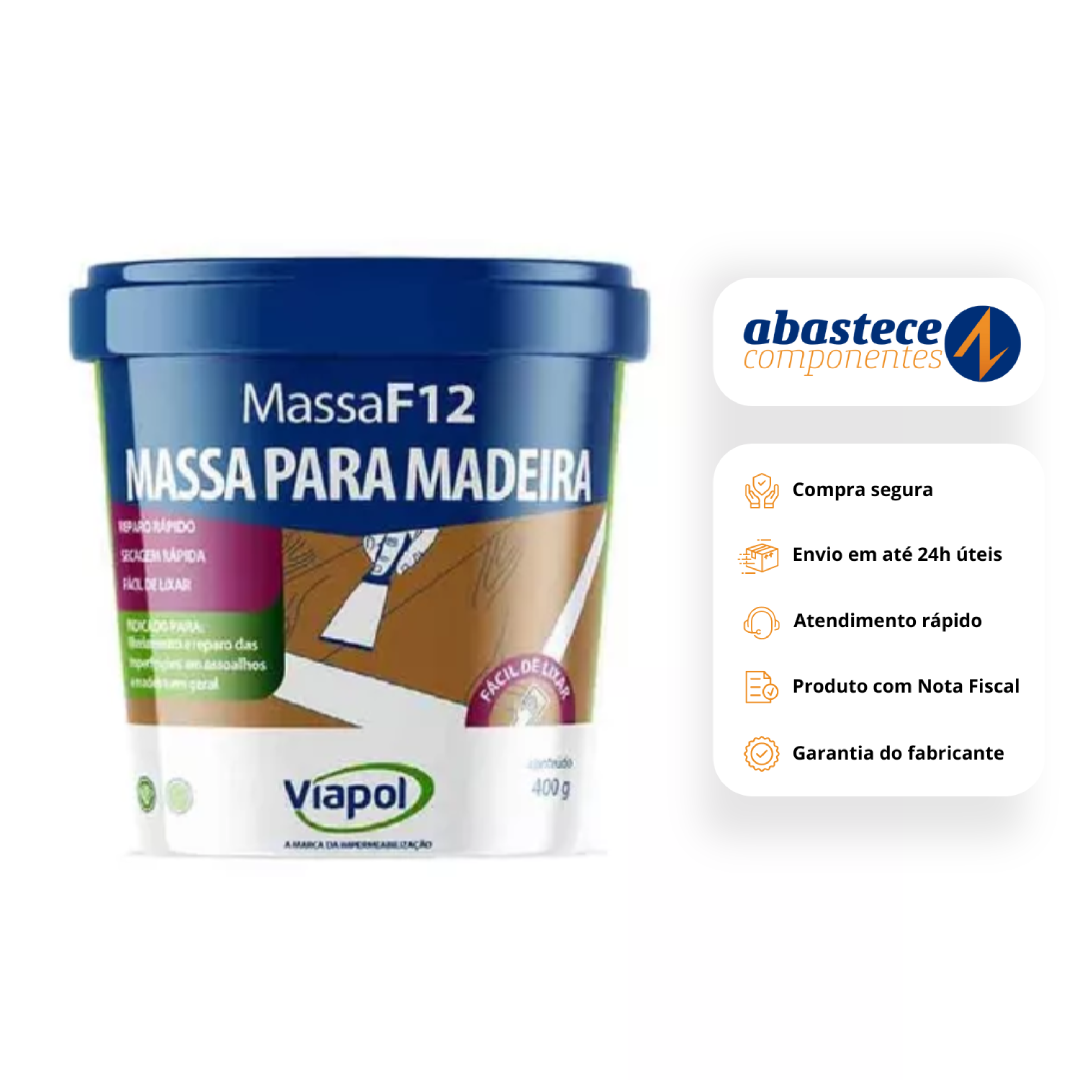 Massa Para Madeira Imbuia Mf12 400Gr V0210636 Viapol