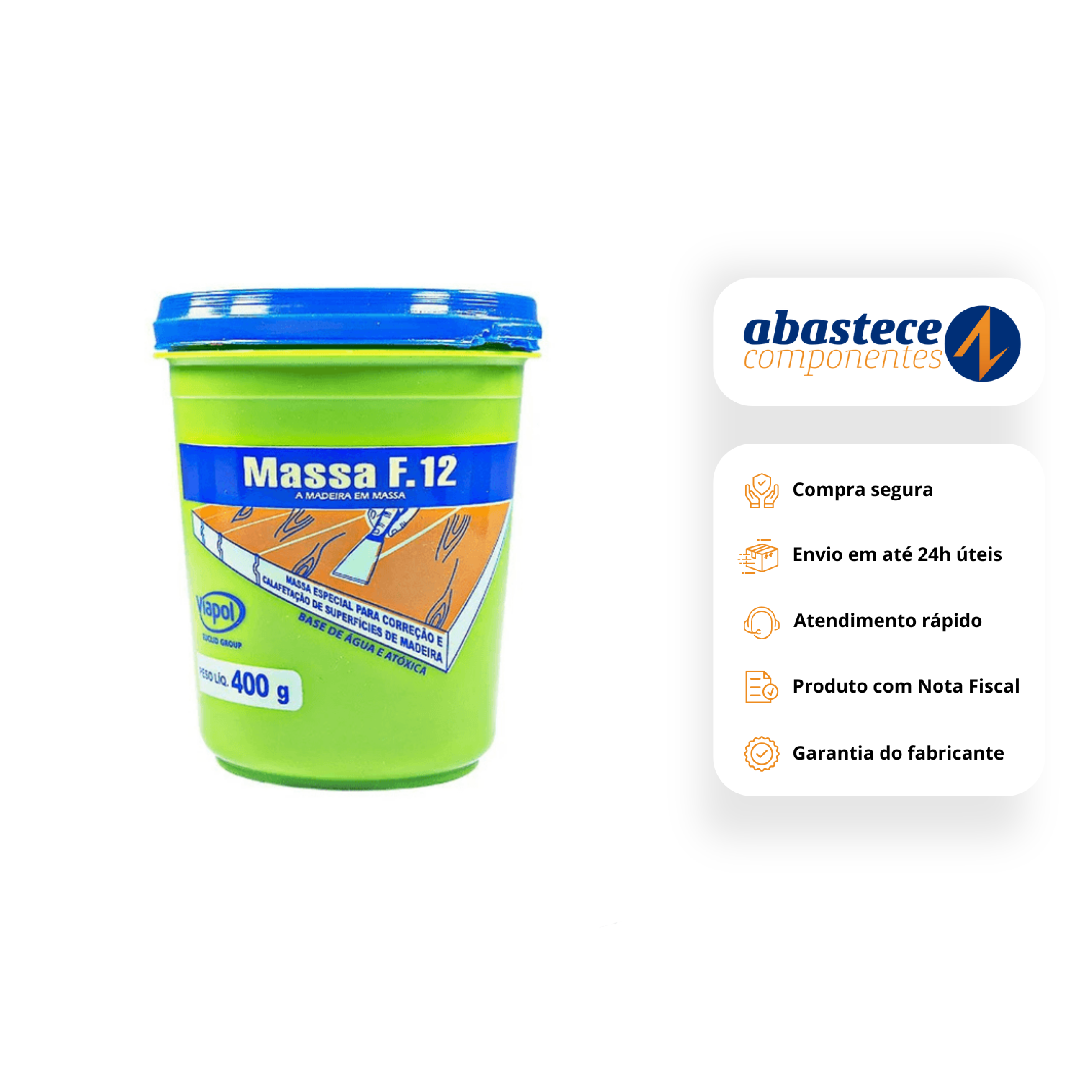 Massa Para Madeira Marfim Mf12 400Gr V0210628 Viapol