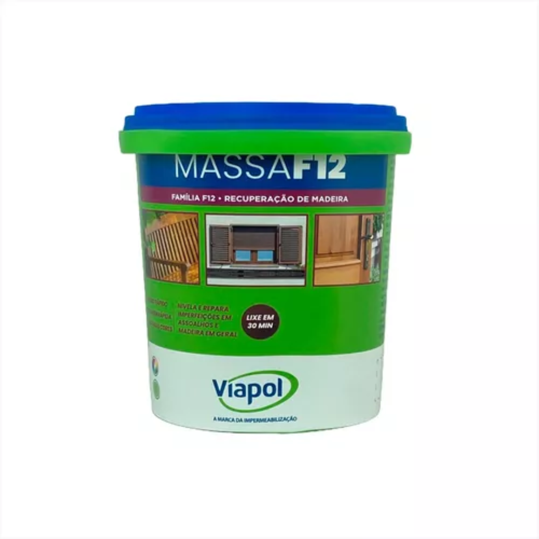 Massa Para Madeira F12 Marfim 1,65Kg V0210684 Viapol