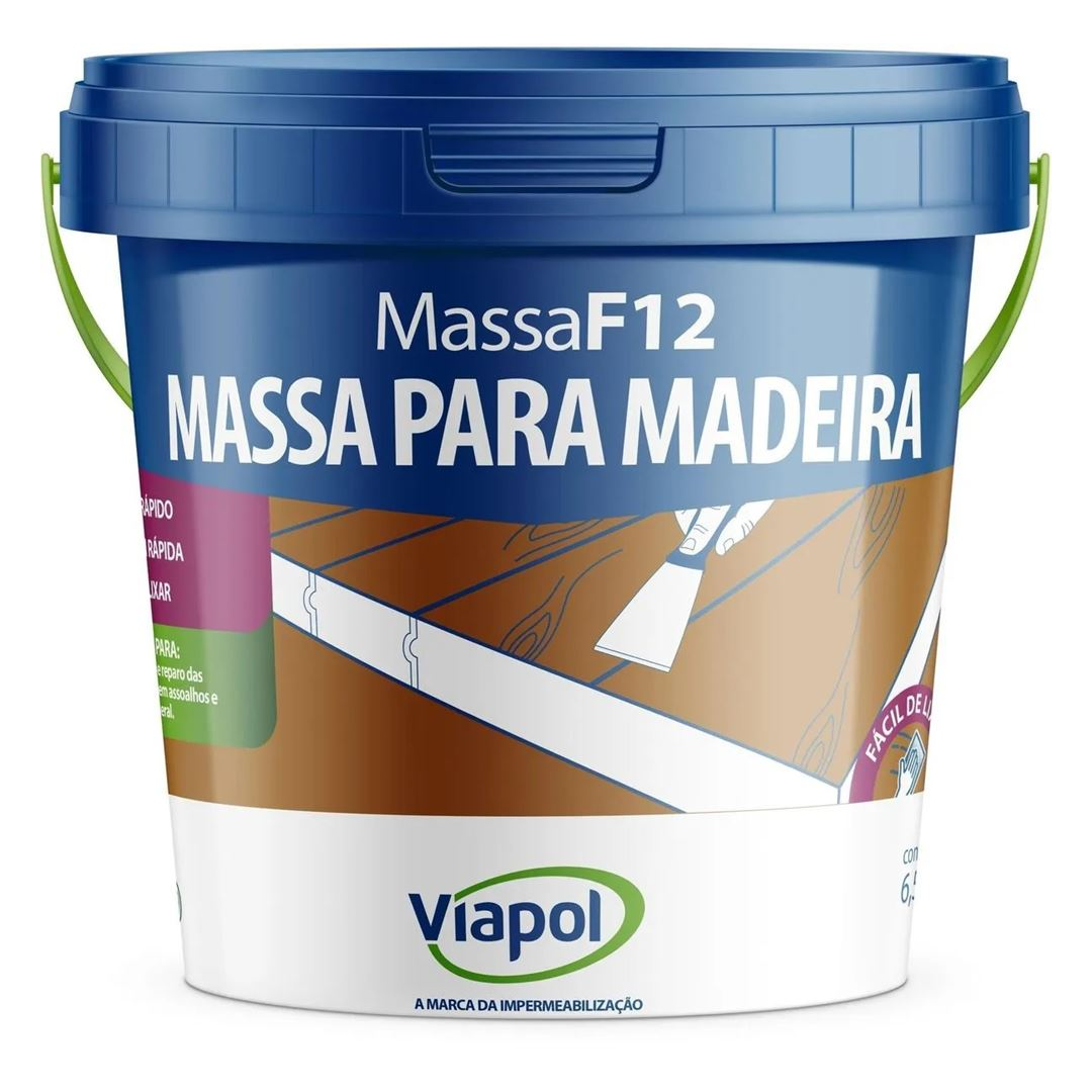 Massa Para Madeira Branca Mf12 6,50 Kg V0210690 Viapol