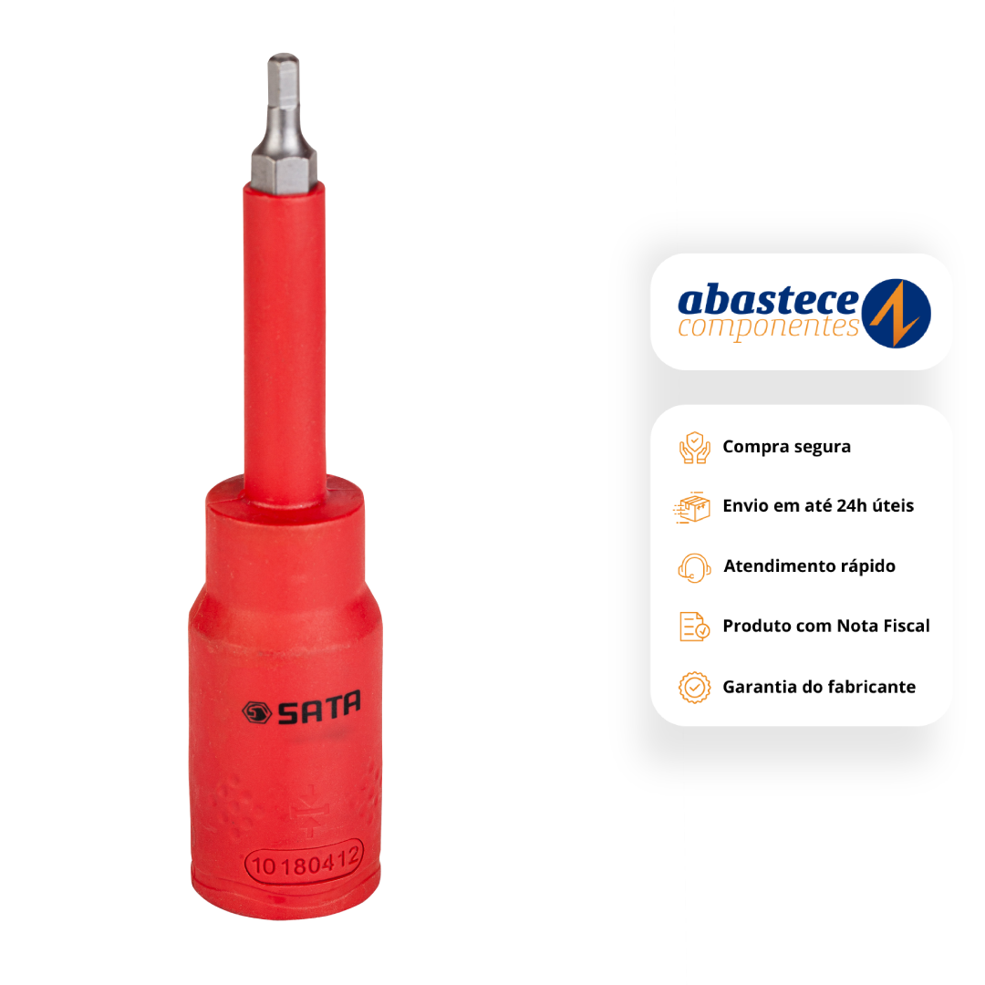Soquete Bit Hexagonal Isolado 1/2" De 11Mm St14011sc Sata