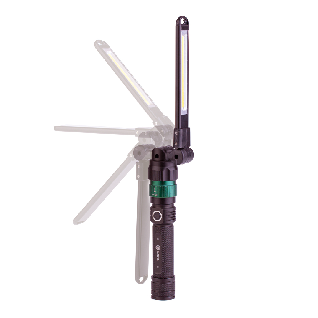 Lanterna Recarregável 3 em 1 350LM 180° Magnética e USB SATA
