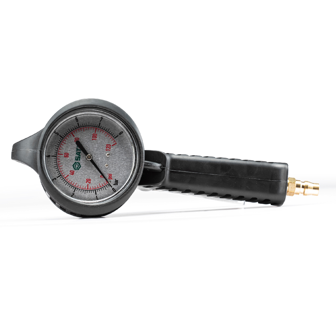 Calibrador Pneu Manômetro 0,5 a 8 Bar/Psi 117 St98101 Sata