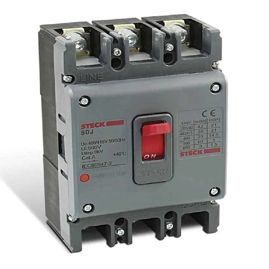 Disjuntor Caixa Moldada Asgard Tripolar 200A SDJS200 Steck