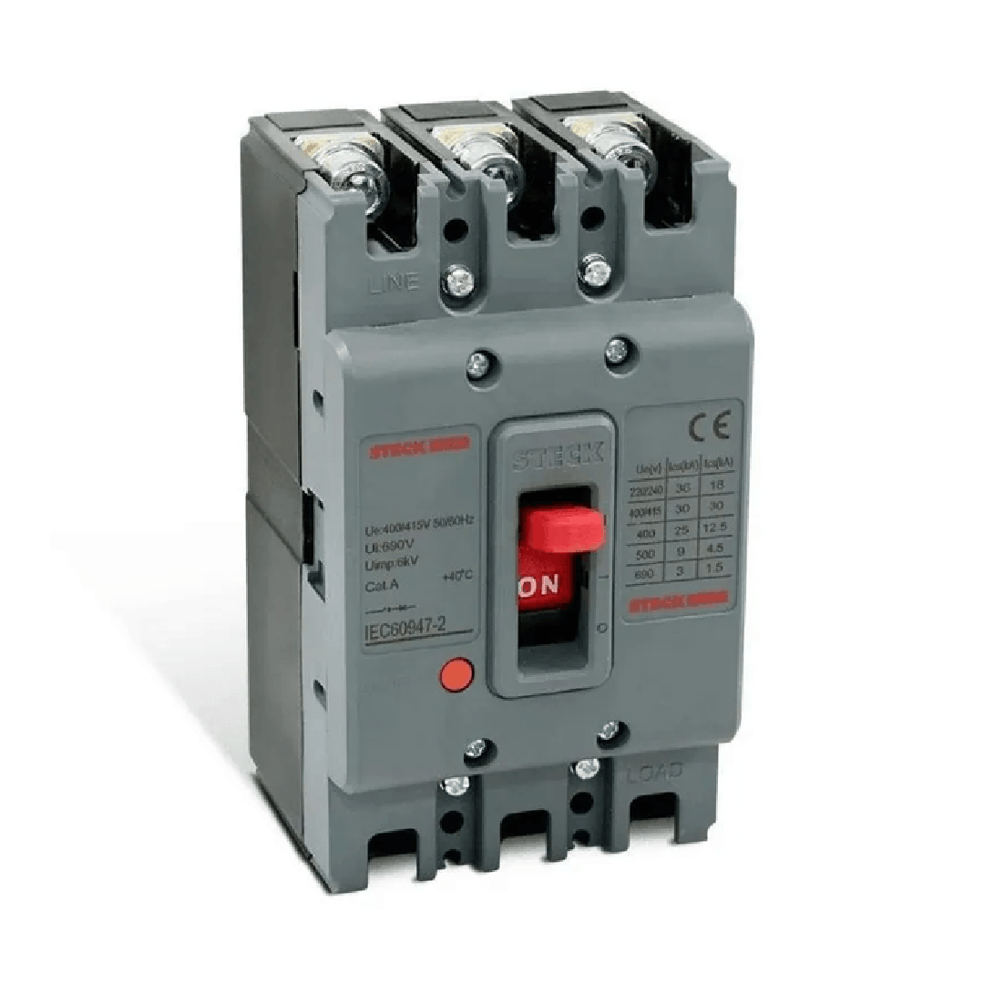 Disjuntor Caixa Moldada Tripolar 400A Asgard SDJS400 Steck