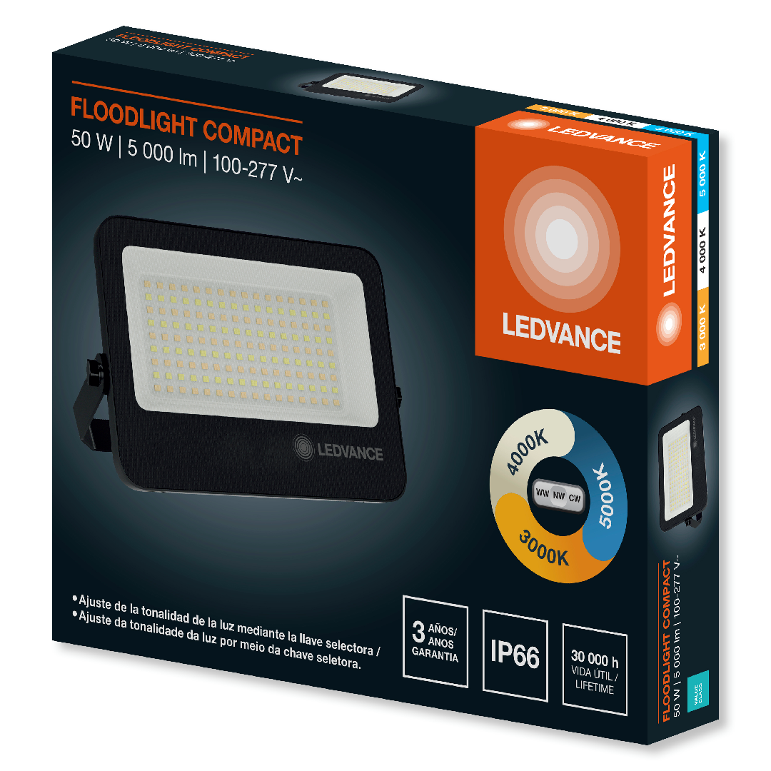 Refletor LED Floodlight Compact G2 50W 3CCT 5000lm Ledvance