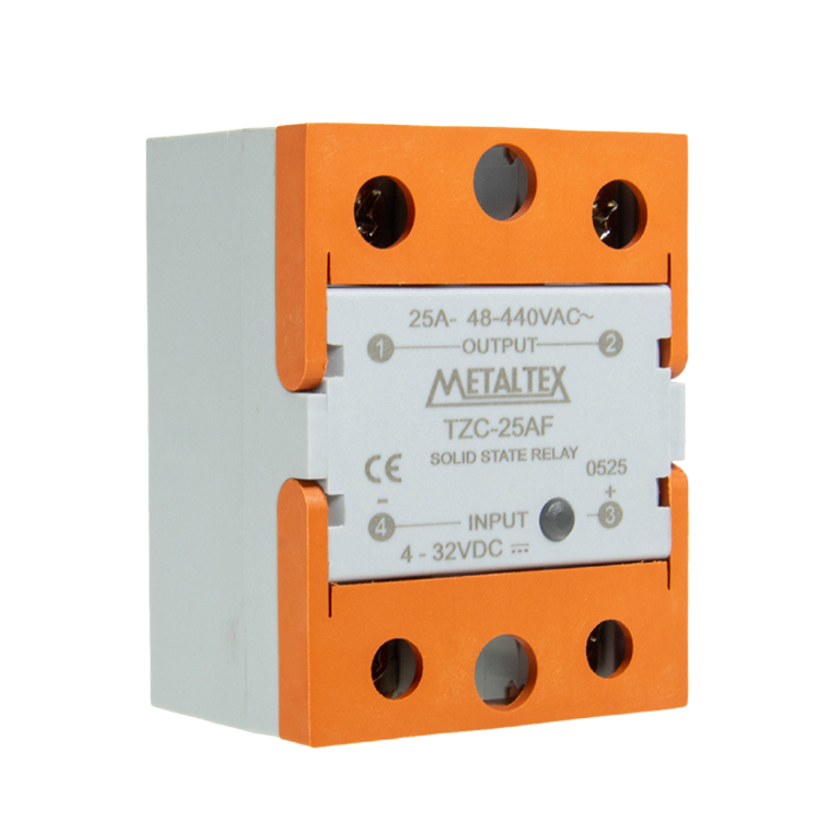 Relé Estado Sólido 25A 4 A 32 Vcc 47~63 Hz Tzc-25Af Metaltex