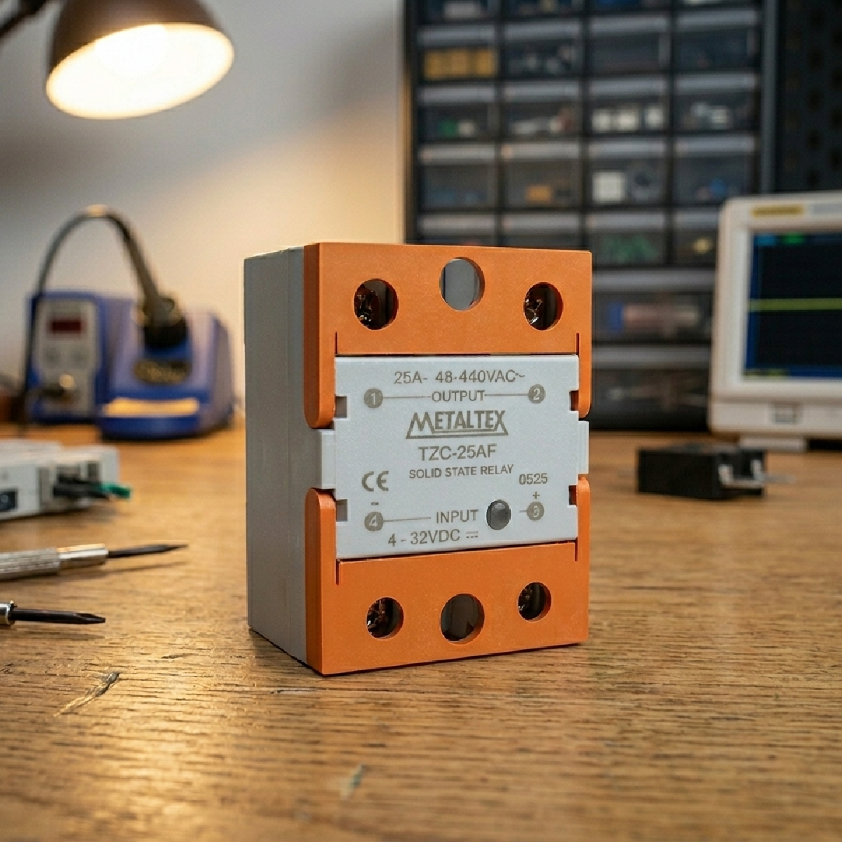 Relé Estado Sólido 25A 4 A 32 Vcc 47~63 Hz Tzc-25Af Metaltex