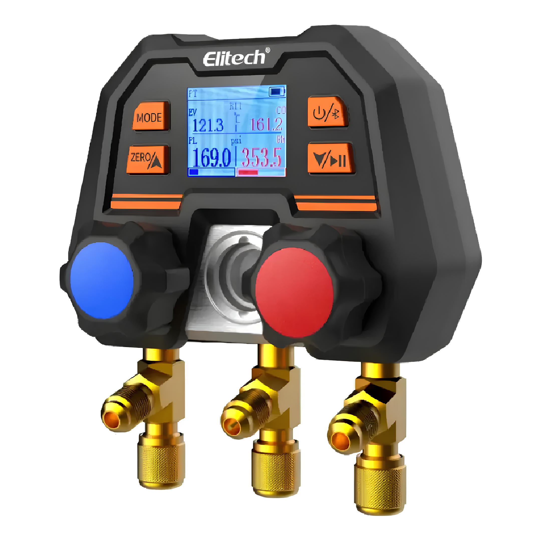 Manifold Digital Ms-100  1/4 SAE-3 -14 ~ 800psi Elitech