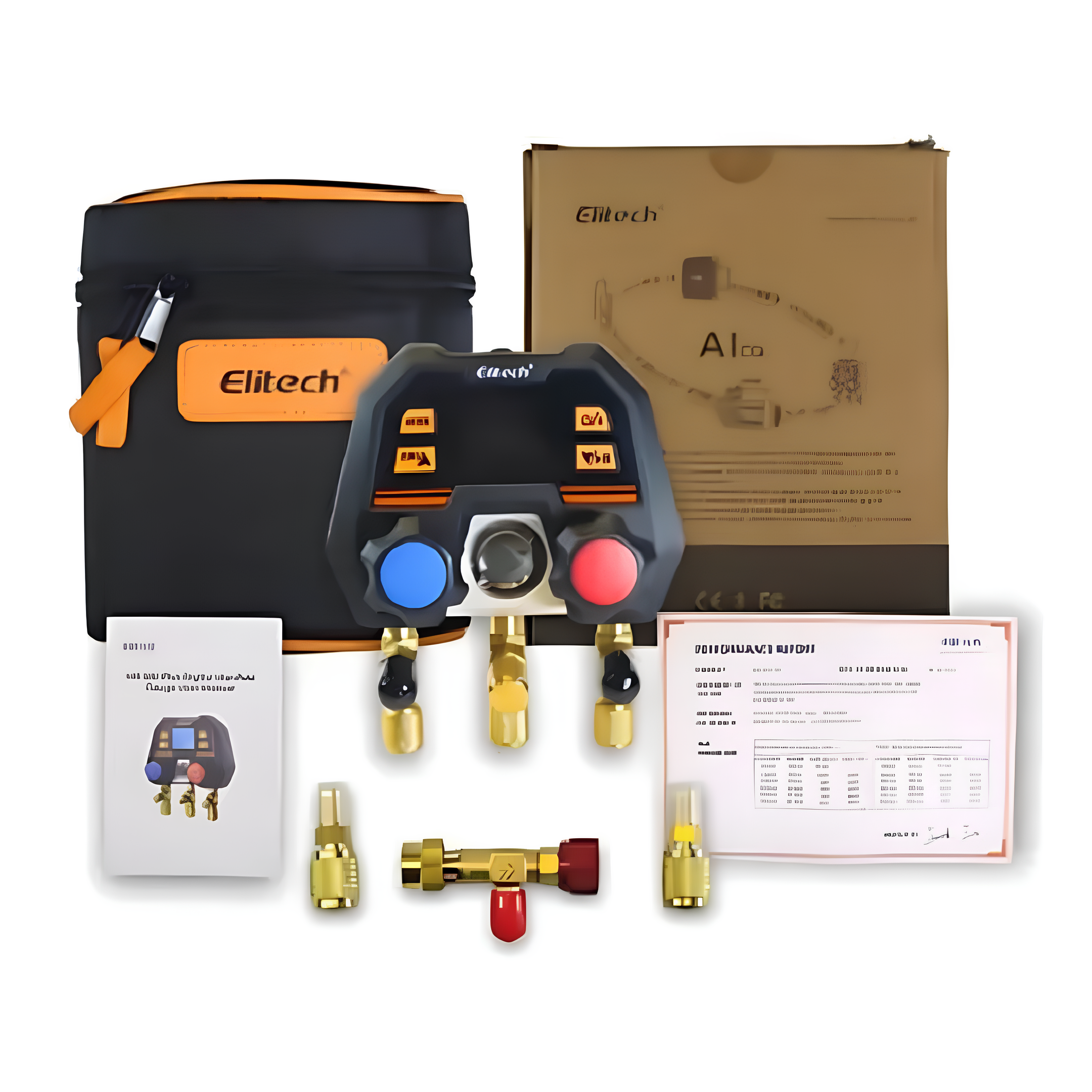 Manifold Digital Ms-100  1/4 SAE-3 -14 ~ 800psi Elitech