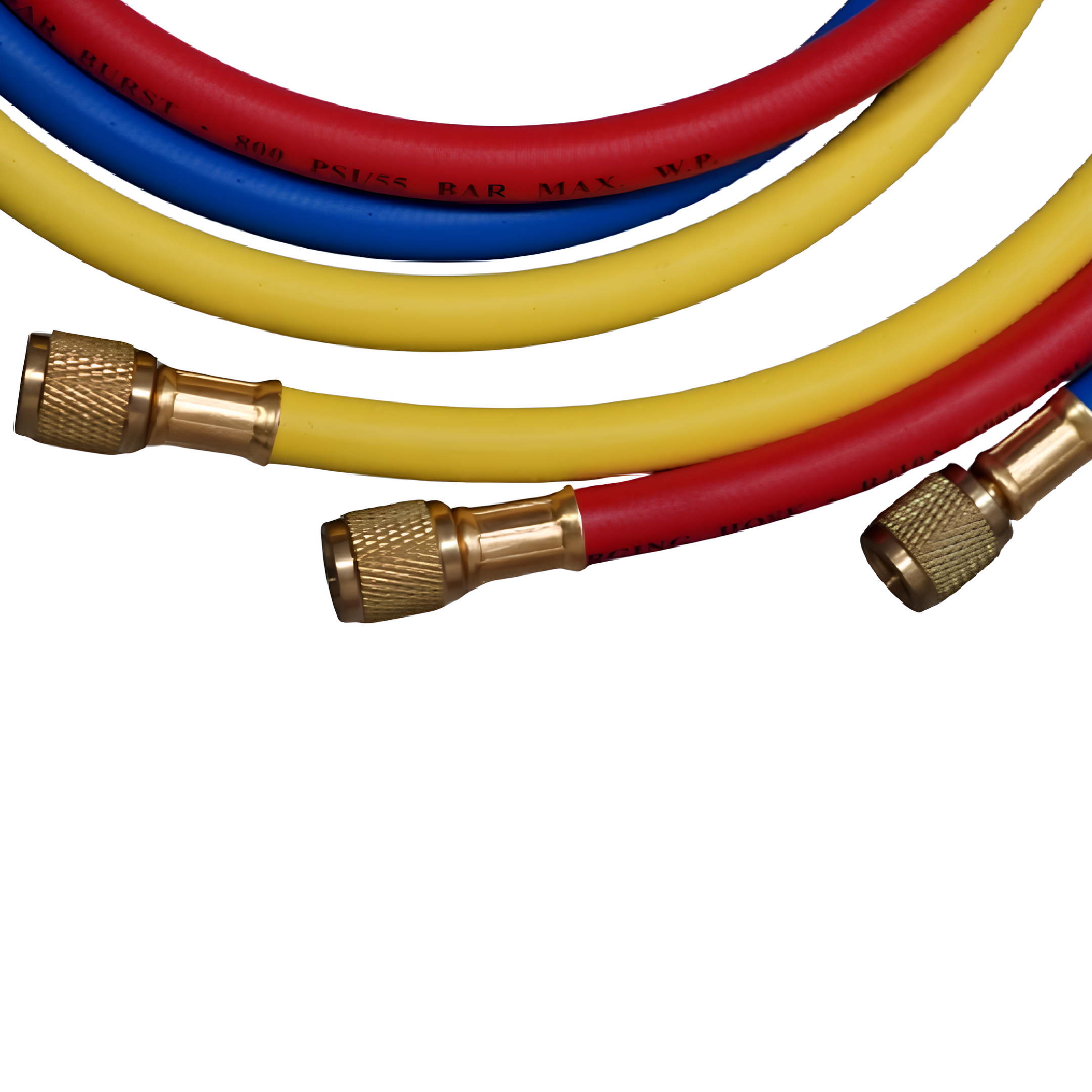 3 Mangueiras p/ Manifold 1,5m 1/4 SAE BHV 15 SET 3  ELITECH