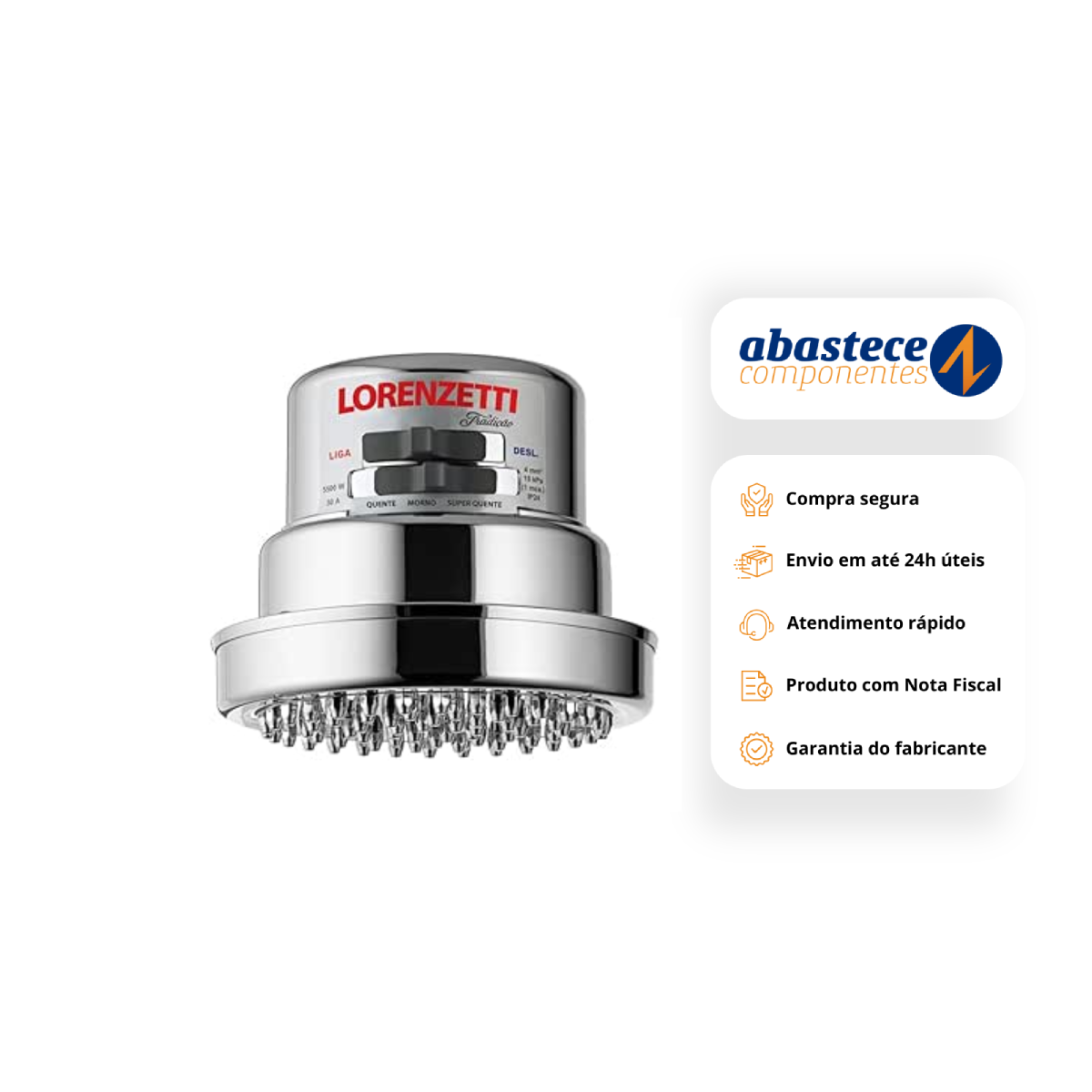 Chuveiro Cr Multitemperatura 5700W 220V 7514190 Lorenzetti