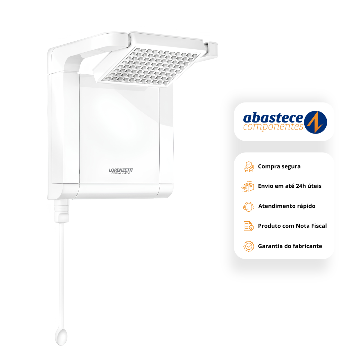 Ducha Acqua Star Ultra Eletrônico Br 7800w 220V Lorenzetti