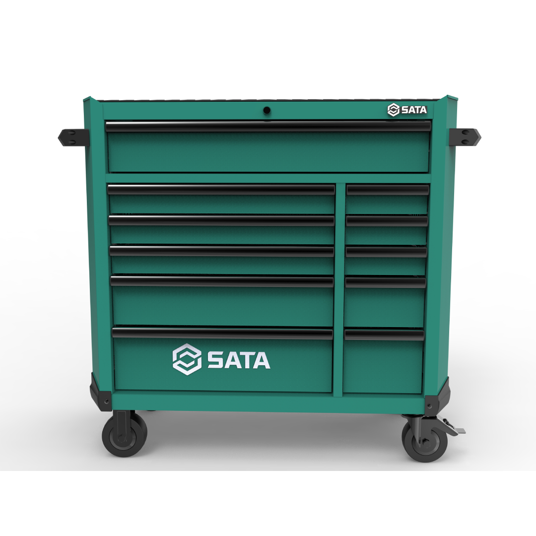 Carro Para Ferramenta Com 11 Gavetas Verde St95114g Sata