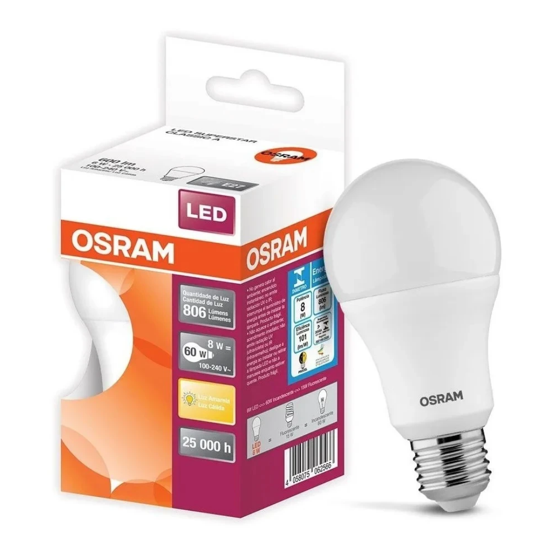Lampada Led Bulbo 8W 806Lm 160° Ip20 Bivolt E27 Ledvance