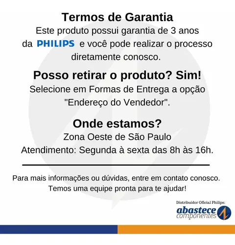 Kit 25 Lâmpadas Led Tubular 18W T8 Philips 120Cm (Caixa Fechada)