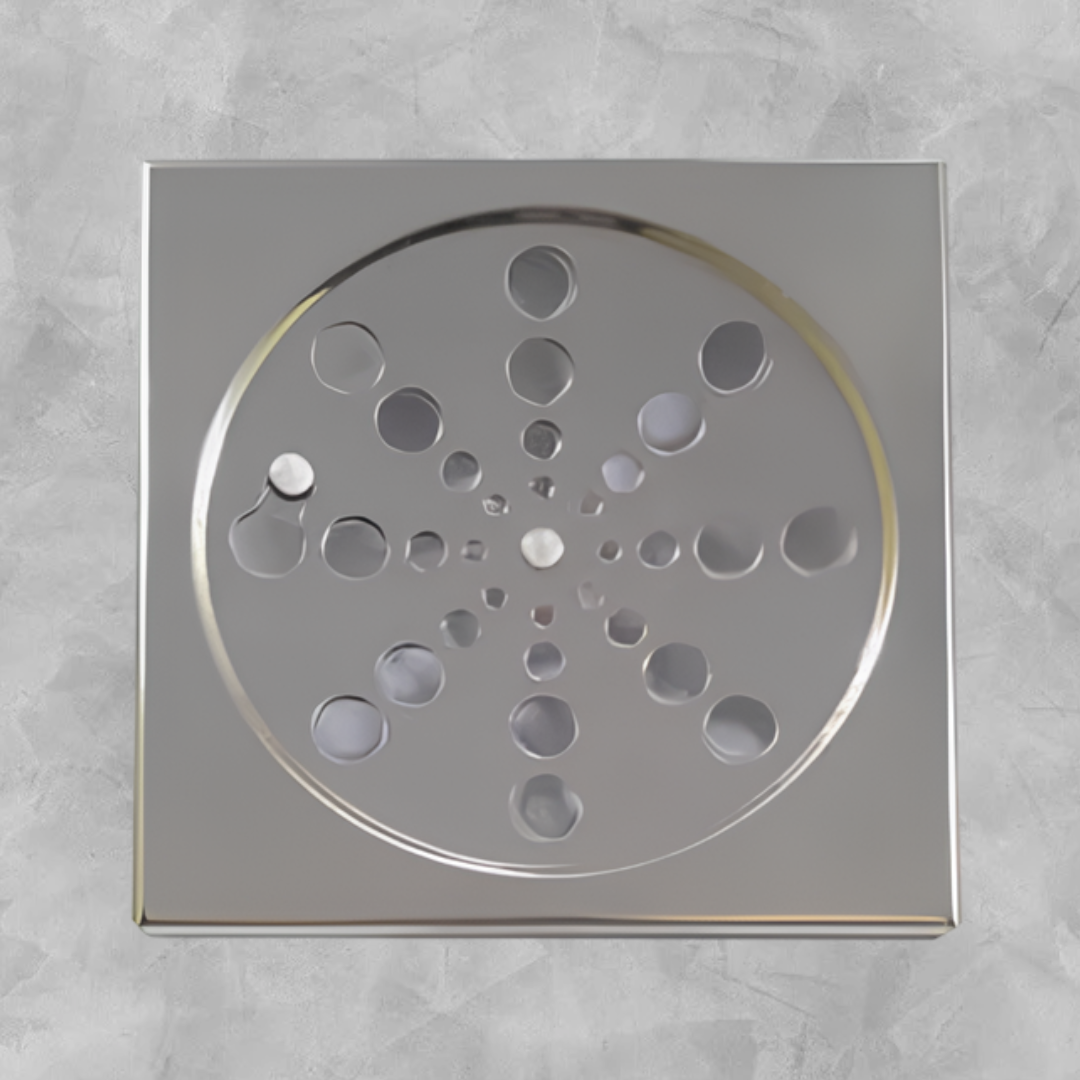 Grelha Ralo Quadrado Inox 15Cm C/Fecho